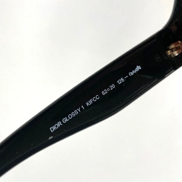 CHRISTIAN DIOR ICONIC GLOSSY SUNGLASSES OVERSIZED CLEAR BROWN - Picture 7 of 11